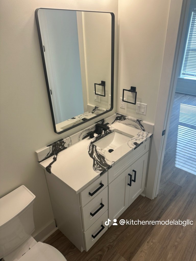 Kitchen remodel with white shaker cabinets in Dunedin Florida